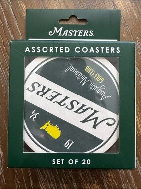 New Masters Set of 20 Assorted Golf Coasters
